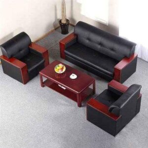 5-Seater Mahogany office sofa