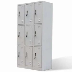 9 Locker metallic cabinet