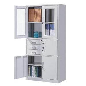 4 door cabinet with safe
