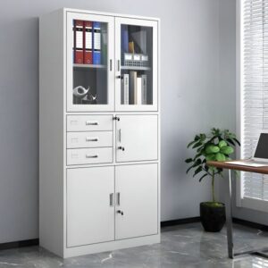 Office cabinet with safe